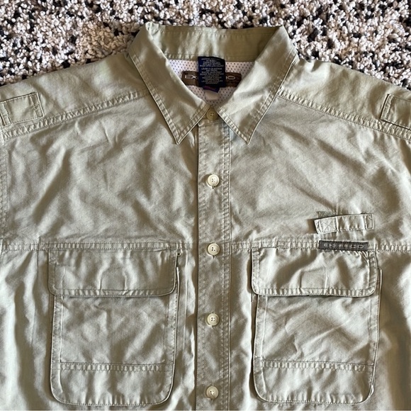 Ex Officio Adventure Shirt Vented Long Sleeve Khaki Fishing Outdoor Shirt XXL - Picture 2 of 15
